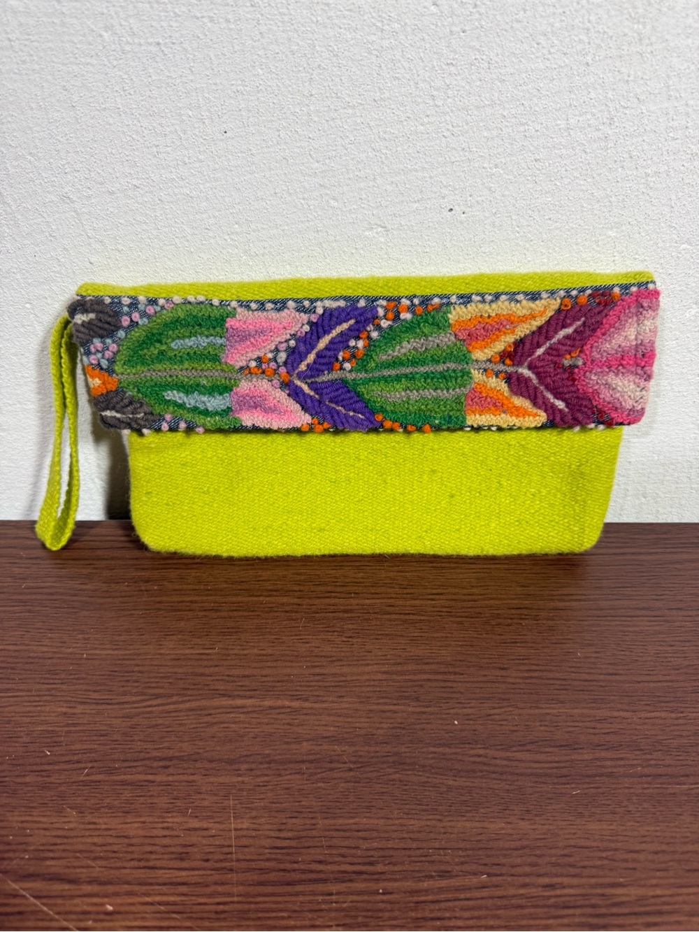 Jenny Krauss Embroidered Wool Clutch